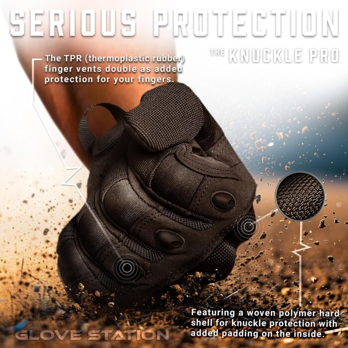Glove Station - Tactical Shooting Hard Knuckle Gloves for Men and Woman with Touchscreen Fingers - Durable and Comfortable Hand-Gear for Outdoor Work Shooting and Hunting - Image 5