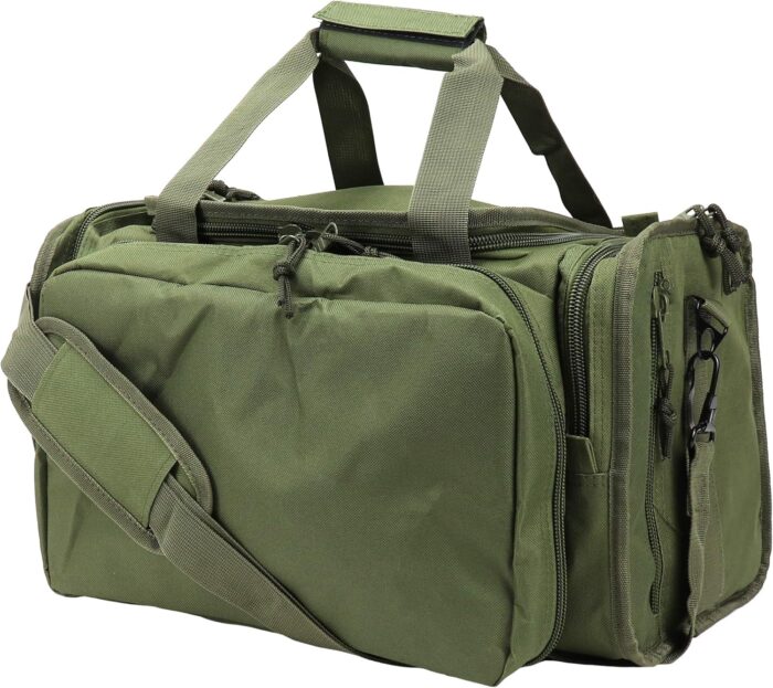 OSAGE RIVER Tactical Range Bag with Removable Pistol Pouches, Gun Range Duffle Bag for Ammo, Shooting, Hunting, or Traveling