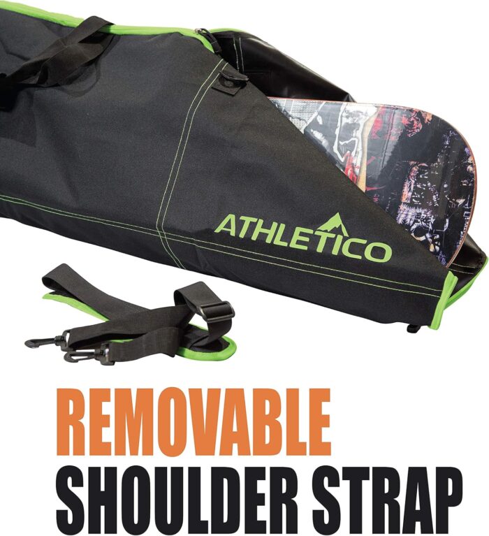 Athletico Two-Piece Snowboard and Boot Bag Combo | Store & Transport Snowboard Up to 165 CM and Boots Up To Size 13 | Includes 1 Snowboard Bag & 1 Boot Bag (Black) - Image 5