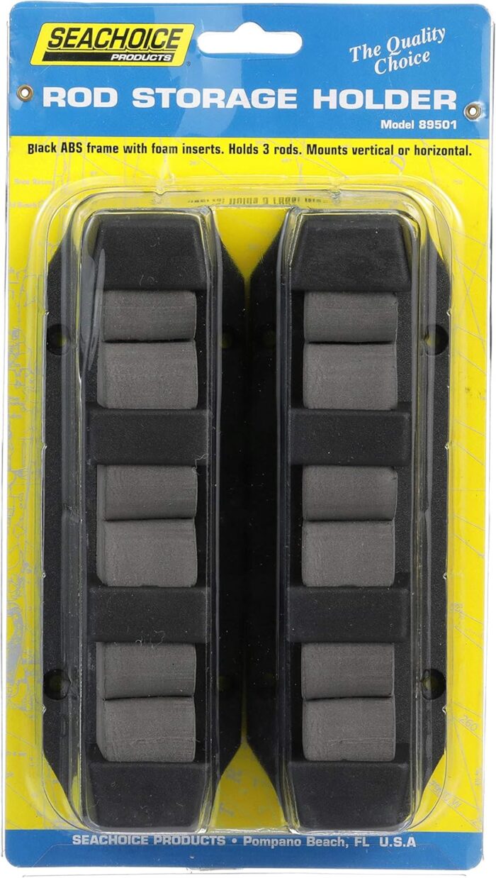 Seachoice 3-Rod Storage Holder, Black, ABS Plastic - Image 3