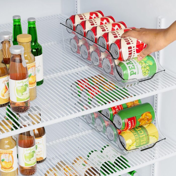 Utopia Kitchen Can Organizer For Pantry - Soda Can Organizer For Refrigerator - Can Storage Organizer Pantry, Fridge & Freezer Organization - Holds Food & Soup Can (Clear, Pack of 2) - Image 5
