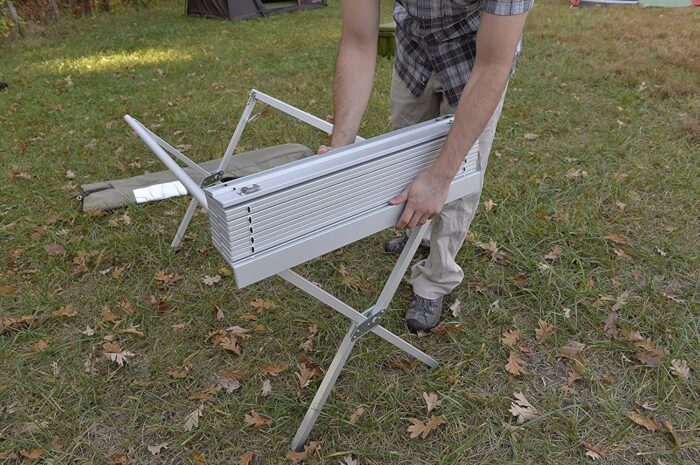 ALPS Mountaineering Folding Camping Table with Smooth Easy-to-Clean Roll Top and Sturdy and Lightweight Aluminum X Frame, Shoulder Carry Bag, 3 Sizes - Image 2