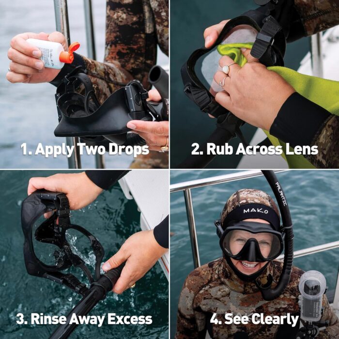 GEAR AID Sea Drops Cleaner and Anti-Fog for Dive and Snorkel Masks, Clears Up Dirty, Foggy Lenses, 1.25 fl oz - Image 3