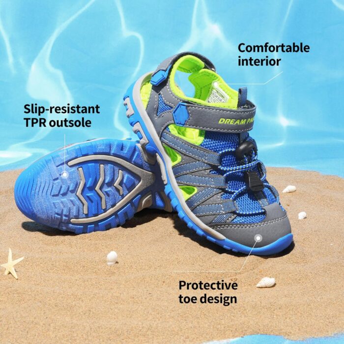 DREAM PAIRS Boys Girls Closed-Toe Outdoor Summer Sport Sandals for Little/Big Kid - Image 4