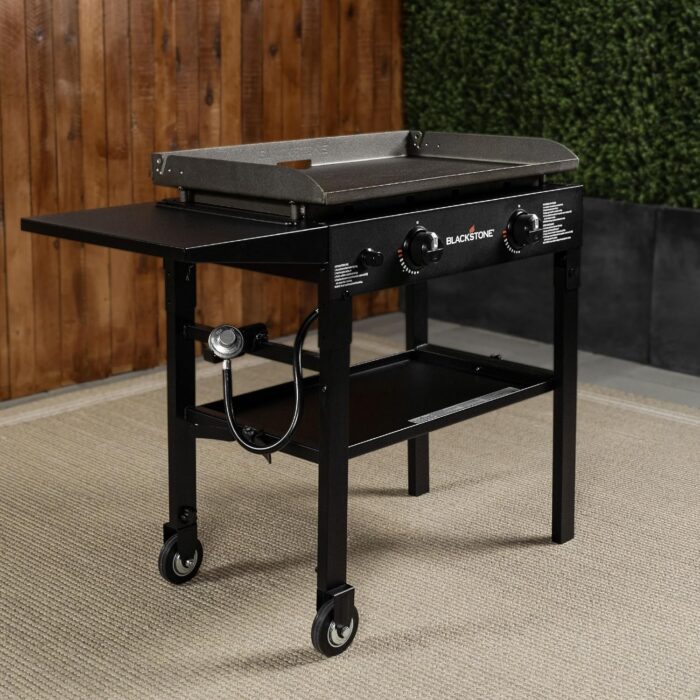Blackstone Flat Top Gas Grill Griddle 2 Burner Propane Fuelled Rear Grease Management System, 1517, Outdoor Griddle Station for Camping, 28 inch - Image 4