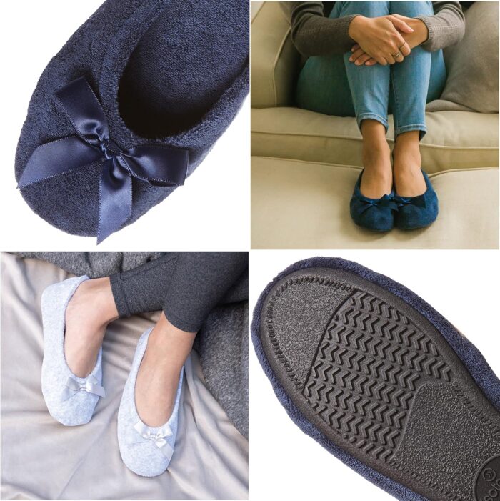 isotoner Women's Terry Ballerina Slipper Clog - Image 3
