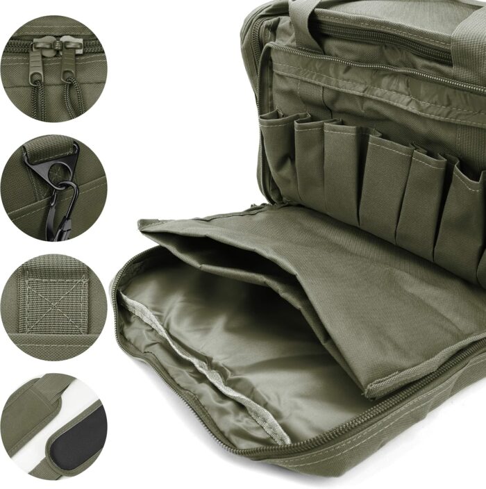 OSAGE RIVER Tactical Range Bag with Removable Pistol Pouches, Gun Range Duffle Bag for Ammo, Shooting, Hunting, or Traveling - Image 3