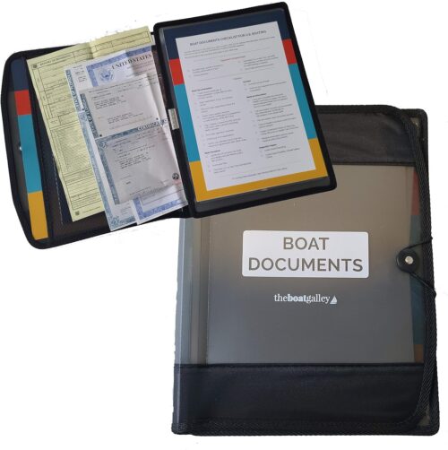 Boat Documents Organizer - Large Size Waterproof Case for Boat Papers - Keep All Documents Safe and Organized - Boating Gifts for Men (Gray)