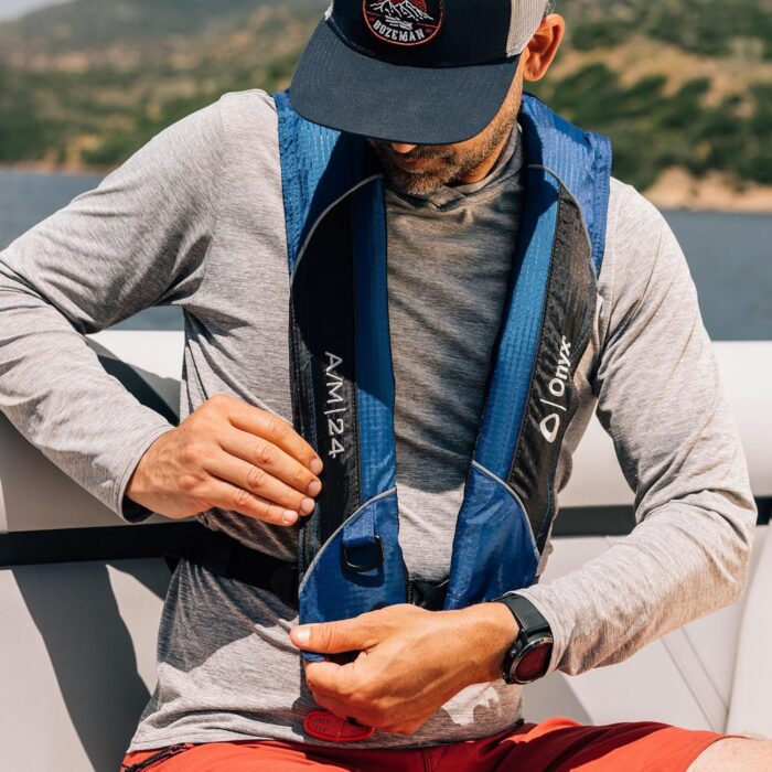 Onyx A/M-24 Automatic/Manual Inflatable Life Jacket, U.S. Coast Guard Approved, Low Profile, Compact Design, Manual Convertible Inflation Option - Image 8