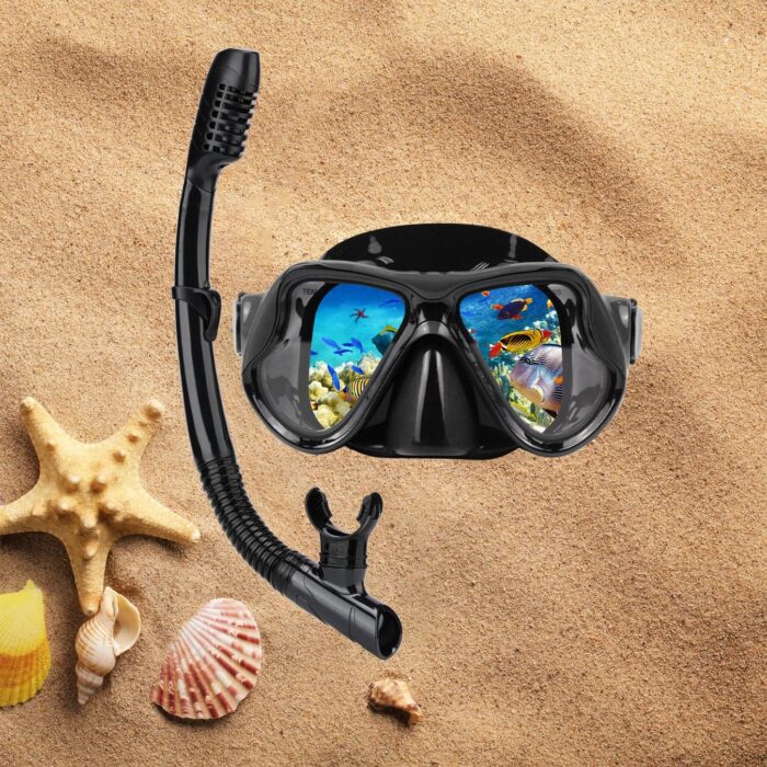 Snorkeling Gear for Adults Snorkel mask Set Scuba Diving mask Dry Snorkel Swimming Glasses Swim Dive mask Nose Cover Youth Diving - Image 7