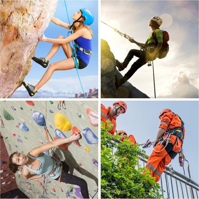 Nice C Climbing Rope, Rescue Rope, Construction Rope, Rock Climbing Rope, Static 10mm 32ft/64ft/96ft/160ft/230ft/500ft/985ft/1000ft with Carry Bag (Orange, 50M(160ft)) - Image 2