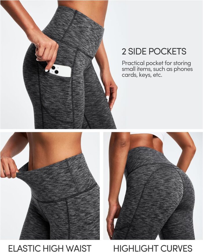 IUGA Fleece Lined Leggings Women Thermal Leggings for Women Winter Warm Tights High Waisted Hiking Yoga Pants with Pockets - Image 3