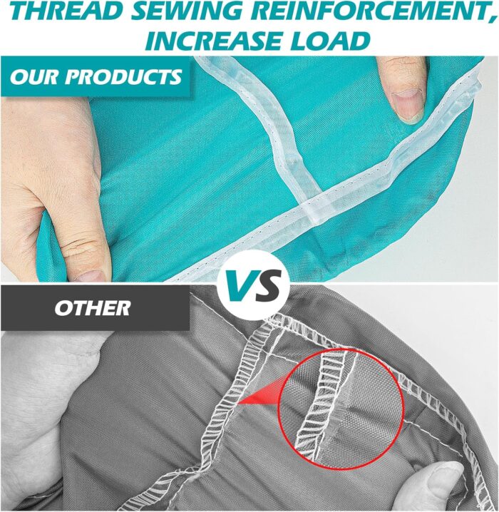 Laundry Bag,2 Pack Travel Laundry Bags for Dirty Clothes,Large Laundry Bags for Camping & Traveling,Dirty Clothes Travel Bag,24" x 36" (Cyan + Gray) - Image 2