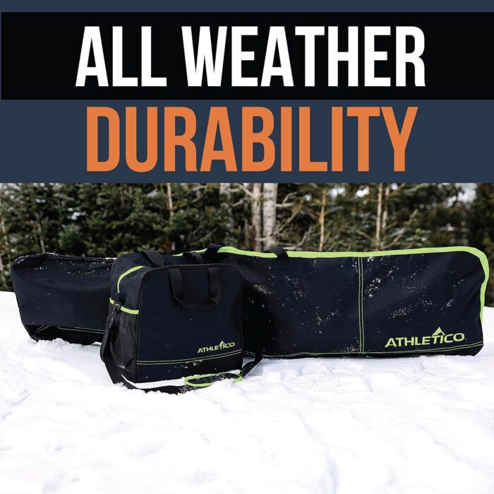 Athletico Two-Piece Snowboard and Boot Bag Combo | Store & Transport Snowboard Up to 165 CM and Boots Up To Size 13 | Includes 1 Snowboard Bag & 1 Boot Bag (Black) - Image 9