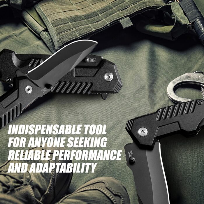 Pocket Folding Knife with Stainless Steel Point Lock Blade Knives and Lightweight Lockback Multi-Tool for Camping, Outdoor, Hunting，Survival and EDC - Image 7