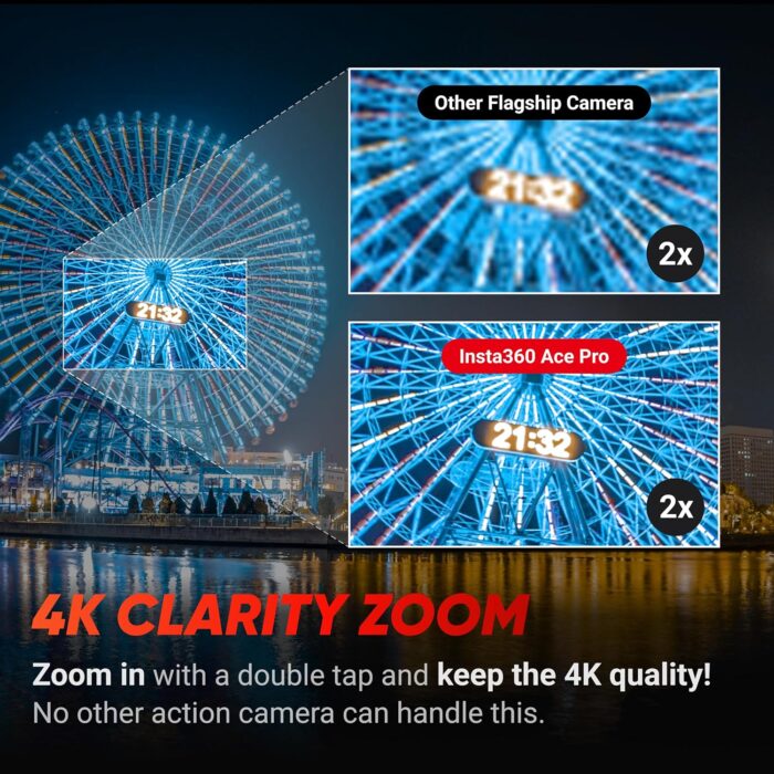 Insta360 Ace Pro - Waterproof Action Camera Co-Engineered with Leica, Flagship 1/1.3" Sensor and AI Noise Reduction for Unbeatable Image Quality, 4K120fps, 2.4" Flip Screen & Advanced AI Features - Image 6