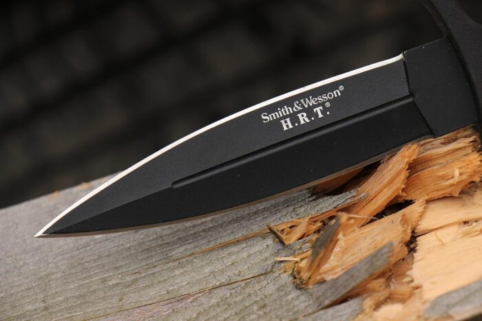 Smith & Wesson SWHRT9B 9in High Carbon S.S. Fixed Blade Knife with 4.7in Dual Edge Blade and TPE Handle for Outdoor, Tactical, Survival and EDC - Image 3