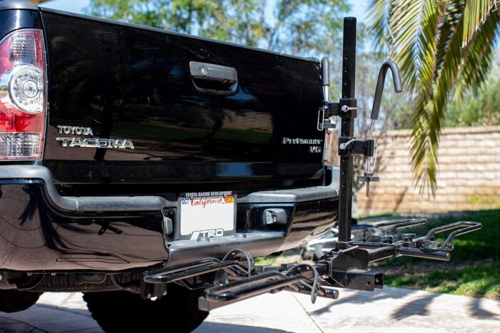 MaxxHaul 50027 Hitch Mount Bike Rack Platform - Style 2-Bike Rack for Cars Trucks SUVs Minivans with Hitch Tightener, Great For E-bikes With Standard Width Tires - Image 6