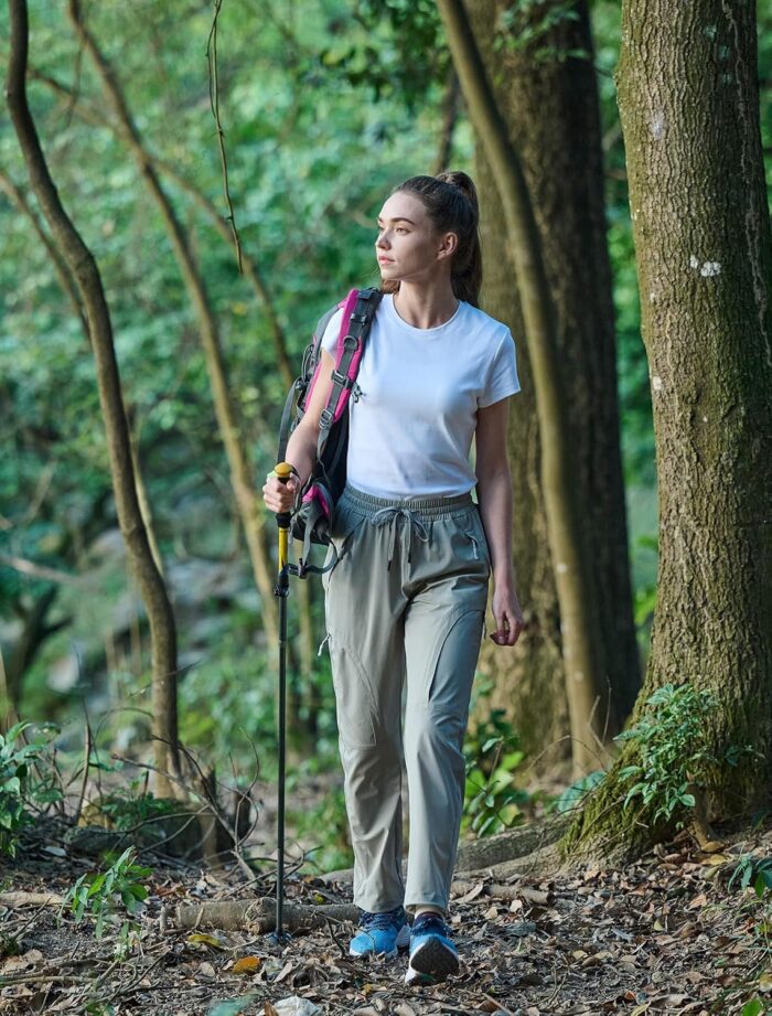 Women's Hiking Pants Quick Dry Lightweight Cargo Pants UPF 50 Water Resistant Zipper Pockets for Golf Travel Work Camping - Image 6