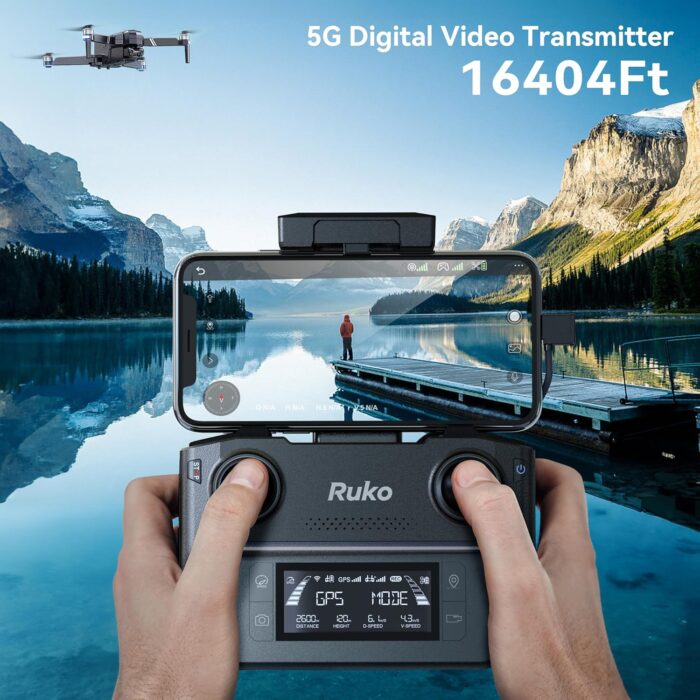 Ruko F11GIM2 Drones with Gimbal+EIS 4K Camera for Adults, 96 Min Long Flight Time16404ft Long Range FPV, Auto Return Home with GPS, Foldable Quadcopter, FAA Remote ID Compliant - Image 4