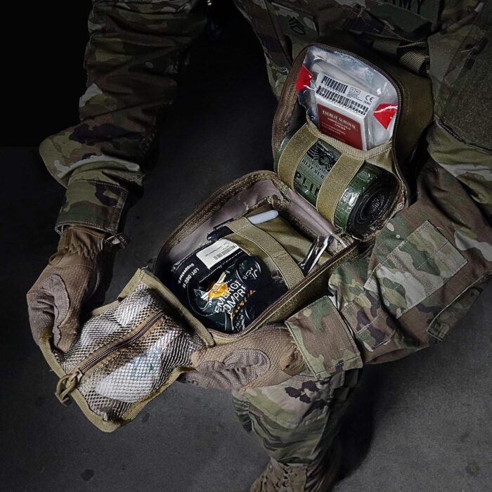 EVERLIT Emergency Trauma Kit, CAT GEN-7 Tourniquet 36" Splint, Military Combat Tactical IFAK for First Aid Response, Critical Wounds, Severe Bleeding Control (Black) - Image 4