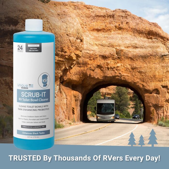 Unique Scrub-It RV Toilet Bowl Cleaner Liquid - Helps Remove Stink, Stains and Debris - Safe on All Toilet Types (24 oz) - Image 6