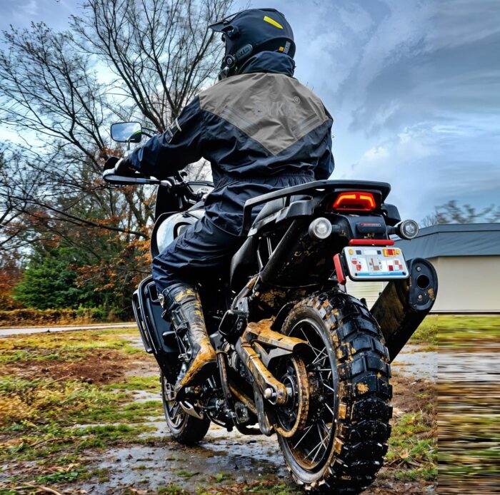 BYKR Waterproof Outdoors Motorcycle Rain Suits for Men & Women Cycling 2-Piece Breathable & Windproof Wet Weather Protection - Image 5