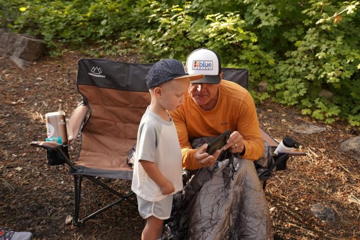 Quilted Low Loveseat Camping Chair for 2 with Padded Seat and Back for Camping/Hiking/Backpacking Made by Caddis Sports (Low Loveseat (Brown)) - Image 2