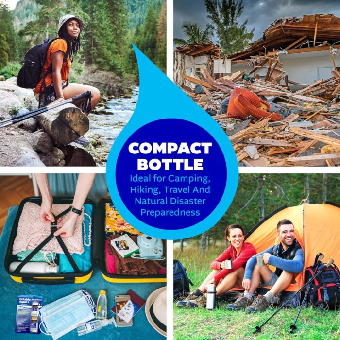 Potable Aqua Water Purification Tablets with PA Plus, Portable and Effective Solution for Camping, Hiking, Emergencies, Natural Disasters and International Travel, Two 50ct Bottles - Image 5