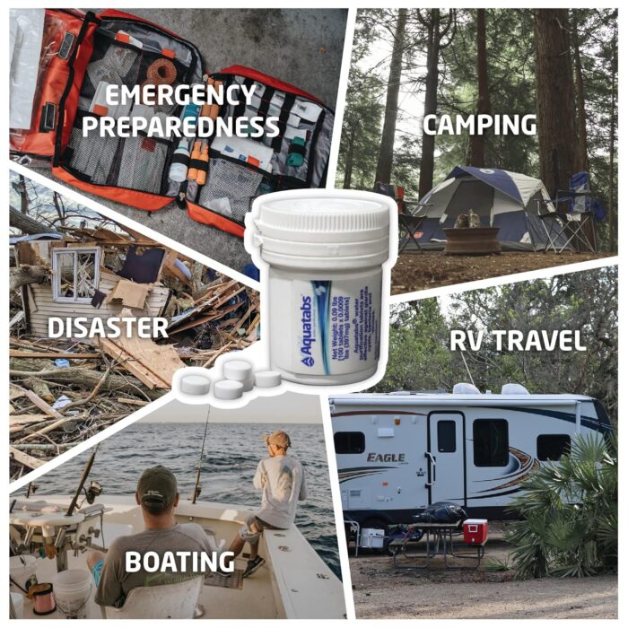 Aquatabs 397mg Water Purification Tablets (100 Pack). Water Filtration System for, Camping, Boating, Emergencies, Survival, RVs, and Marine-Use. Easy to Use Treatment and Disinfection. - Image 5