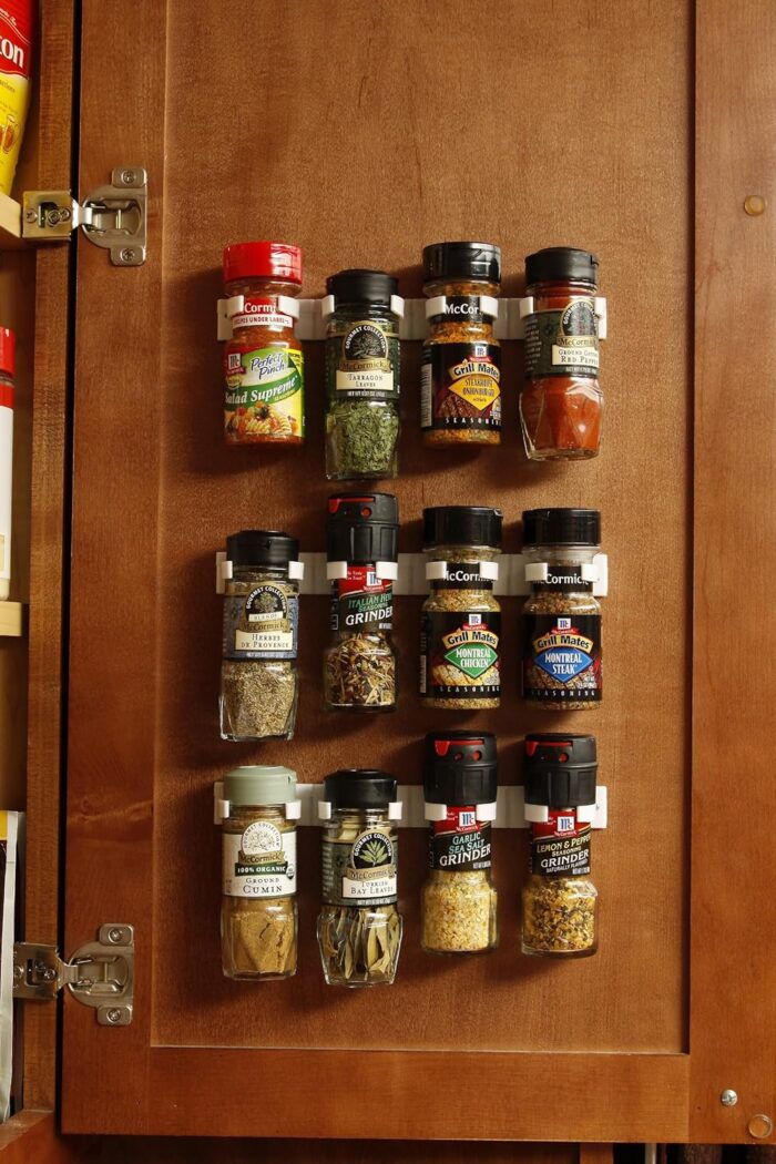 Bellemain Spice Gripper Clip Strips for Plastic Jars - Set of 3, Holds 12 Jars - Image 3