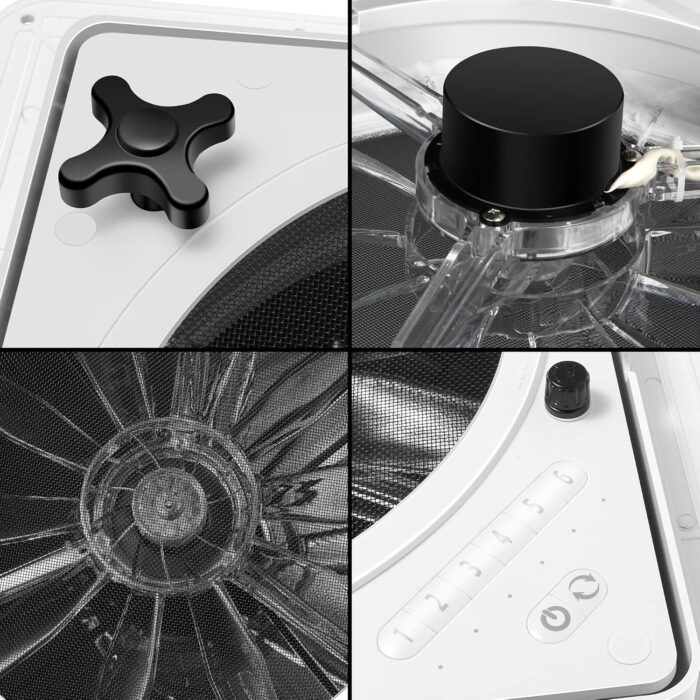 RV Roof Vent Fan 6-Speed-Reversible - Image 3