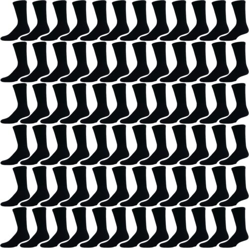 Winterlace 72 Pairs 80% Cotton Crew Socks Men Women, Athletic Casual Moisture Wicking Bulk Pack Sport