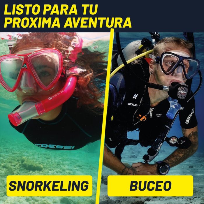 Cressi Adult Snorkeling Kit, Mask & Dry Snorkel - Quality Equipment for Discovering The Underwater World - Ikarus & Orion Dry: Designed in Italy - Image 4