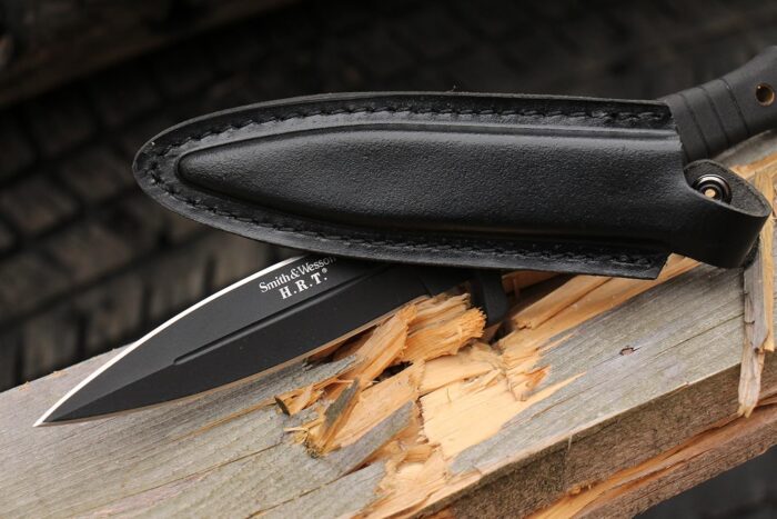 Smith & Wesson SWHRT9B 9in High Carbon S.S. Fixed Blade Knife with 4.7in Dual Edge Blade and TPE Handle for Outdoor, Tactical, Survival and EDC - Image 6