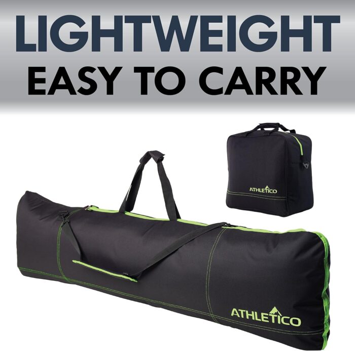 Athletico Two-Piece Snowboard and Boot Bag Combo | Store & Transport Snowboard Up to 165 CM and Boots Up To Size 13 | Includes 1 Snowboard Bag & 1 Boot Bag (Black) - Image 8