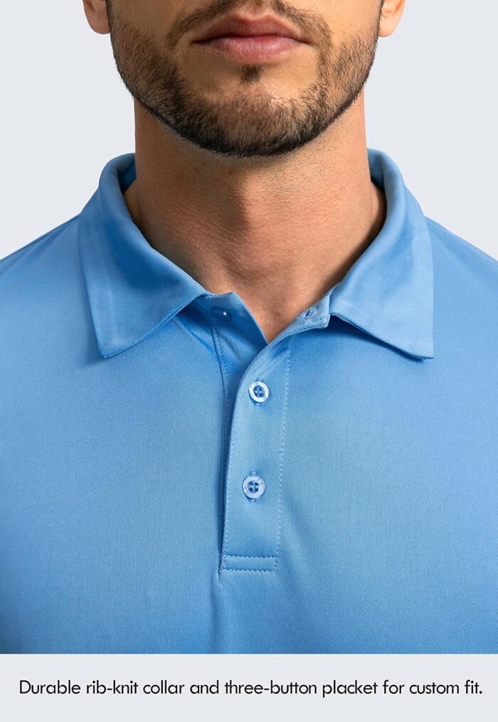 Men's Polo Shirt Long Sleeve Golf Shirts Lightweight UPF 50+ Sun Protection Cool Shirts for Men Work Fishing Outdoor - Image 4