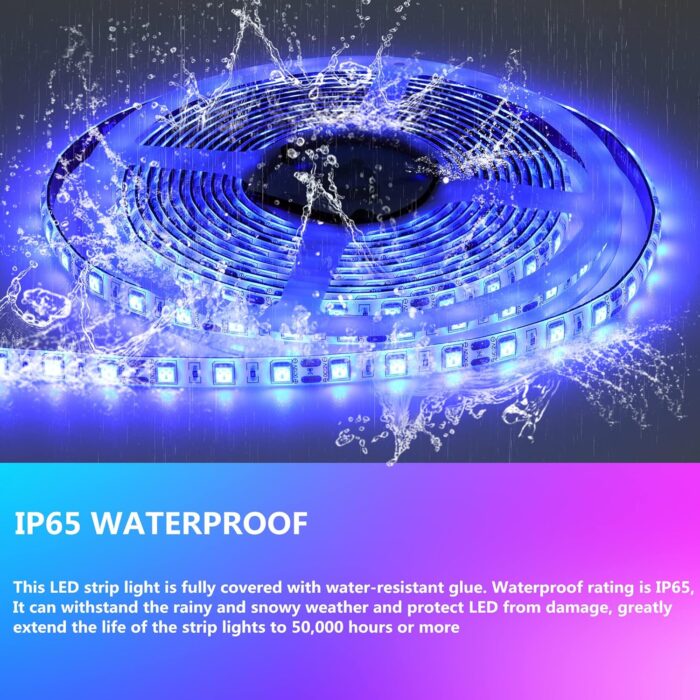 LED Boat Strip Lights, 32.8FT Marine Pontoon Led Lights, Waterproof Boat Interior Light, Under Gunnel Lights, Boat Deck Light, Night Fishing Lights, Good for Pontoon Bass Fishing Yacht Kayak (Blue) - Image 6
