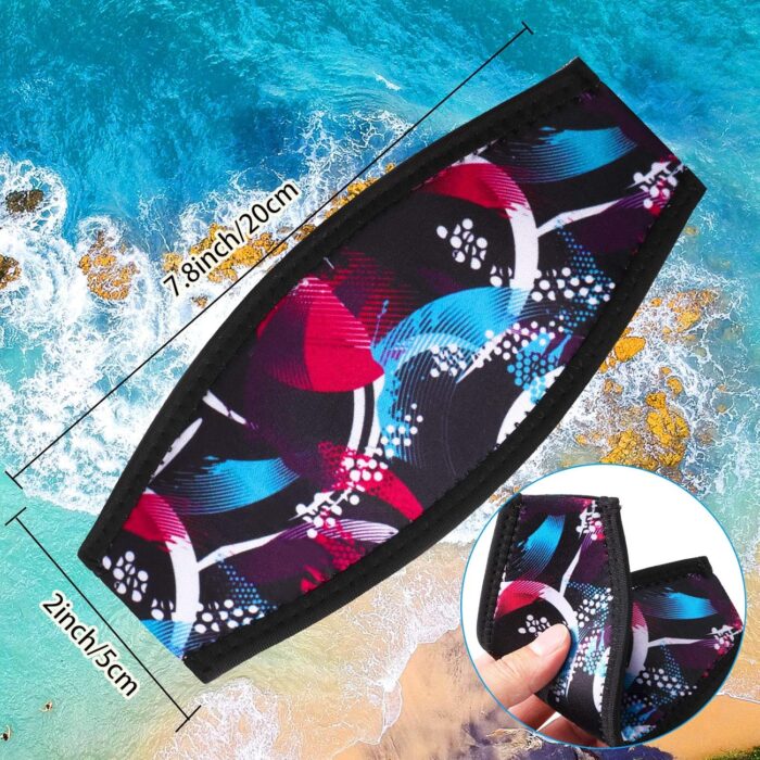 Skylety 3 Pieces Mask Strap Cover Dive Strap Cover Scuba Comfortable and Non Slip Diving Wrapping Strap for Dive and Snorkel Masks Water Sports - Image 2