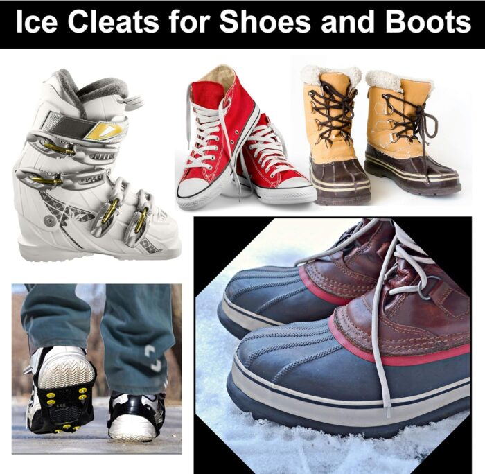 Ice Snow Traction Cleats - Lightweight Crampon Cleats for Walking on Snow & Ice - Anti Slip Grippers Fasten Quickly & Easily Over Footwear - Protable Grips for Shoes and Boots - Image 2