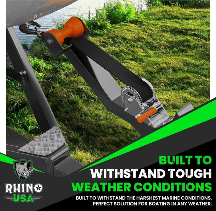 Rhino USA Boat Winch Strap with Hook (2" x 20') - 5,016lb Break Strength - Ultimate Replacement Boat Trailer Winch Straps with Safety Hook - Compatible with Pontoon, Jet Ski, Fishing Boat & More! - Image 3