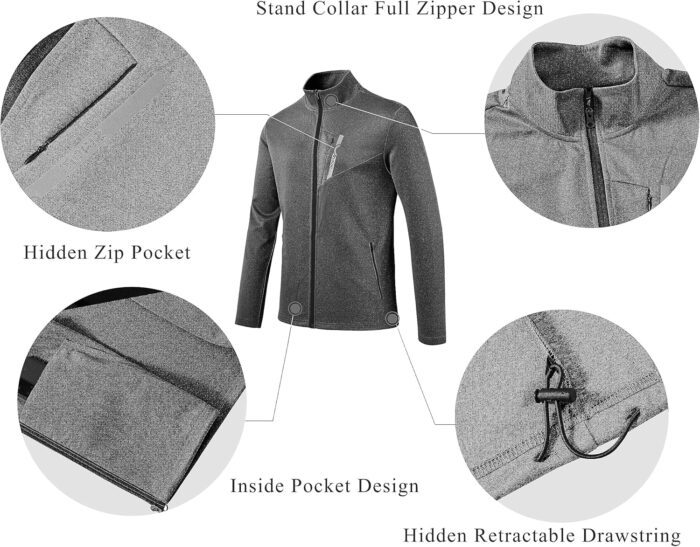 MoFiz Mens Tracksuit Jogging Sports Sweatsuit Comfortable Outfits Casual Athletic Pants Full zip Jacket 2 Piece - Image 4