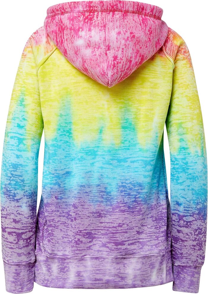 MV Sport Tie Dye Sweatshirts Hoodies for Women Rainbow Lightweight Pullover - Cotton Fleece Hoodie for Fall Winter Outfits - Image 3