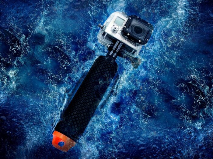 Floating Hand Grip Waterproof Monopod for GoPro Hero 13 12 11 10 9 8 7 6 5 4 3+ Session Black Silver Action Camera Handler & Handle Mount Accessories for Underwater Snorkeling & Water Sports (Orange) - Image 5