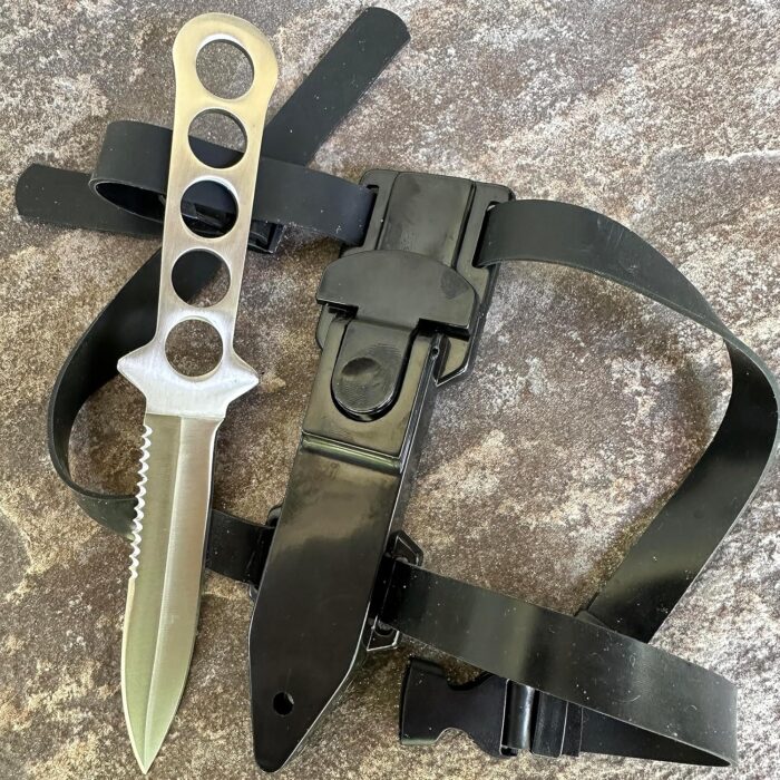 Dive Knife – 9" Scuba Diving Knife with Sheath and Leg Strap – Thigh Knife – Stainless Steel Fixed Blade Knife – Hunting Knives – Survival and Camping Gear - Image 7